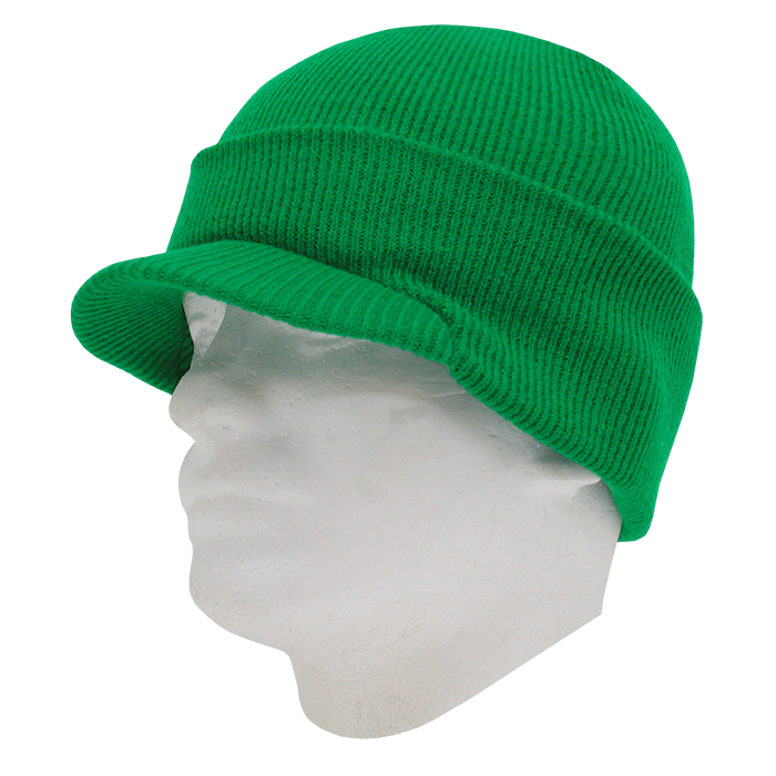 Decky 8009 Beanie Hat - 100% Acrylic, Curved Brim