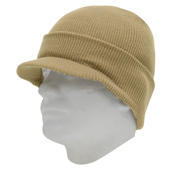 Decky 8009 Beanie Hat - 100% Acrylic, Curved Brim