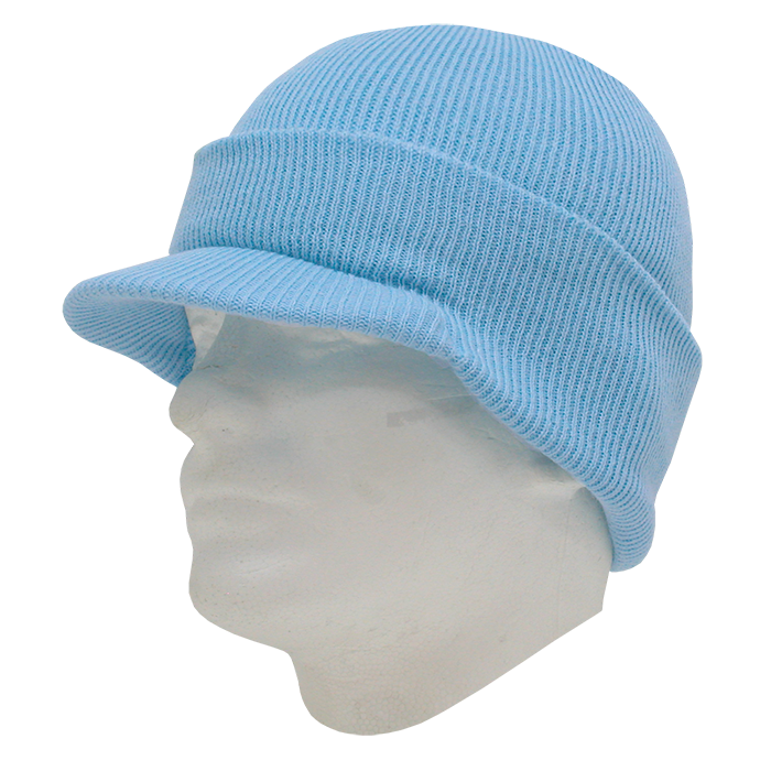 Decky 8009 Beanie Hat - 100% Acrylic, Curved Brim