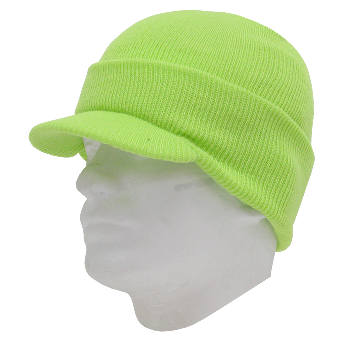 Decky 8009 Beanie Hat - 100% Acrylic, Curved Brim