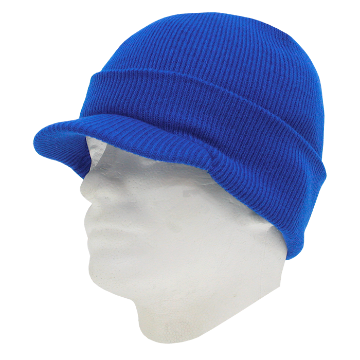 Decky 8009 Beanie Hat - 100% Acrylic, Curved Brim